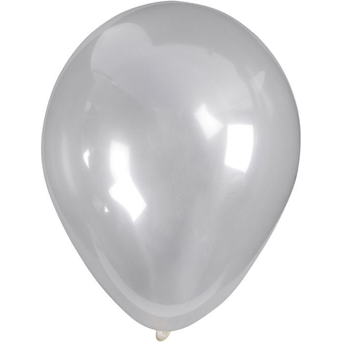 Ballons, ronds, d 23 cm, transparent, 10pièces/ 1 Pq.