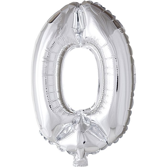 Ballon en aluminium, Oval, 41 cm, argent, 1 pièce