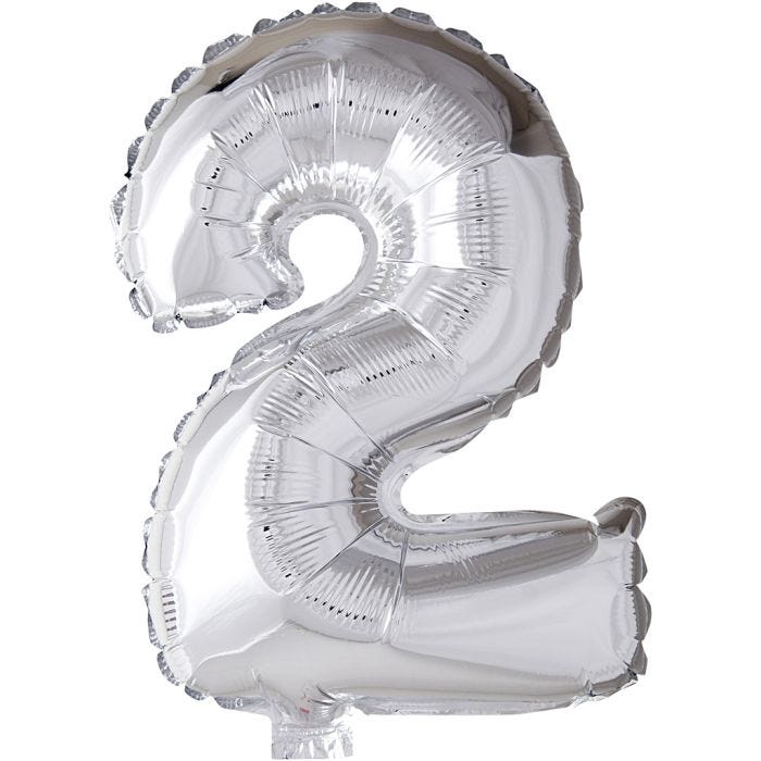 Ballon en aluminium, 2, 41 cm, argent, 1 pièce