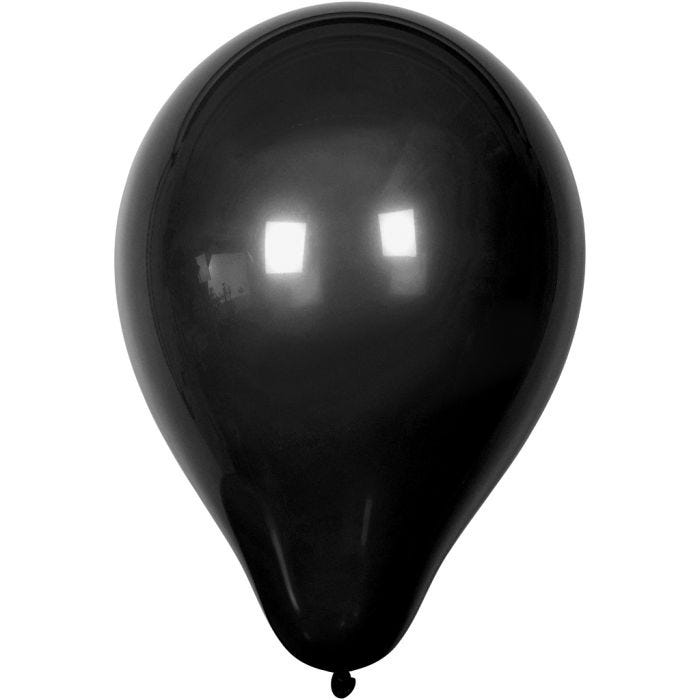 Ballons, d 23 cm, noir, 10pièces/ 1 Pq.