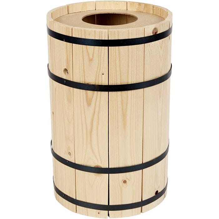 Tonneau pour carnaval, pin, 38 cm, 24 cm, petit, 1 pièce