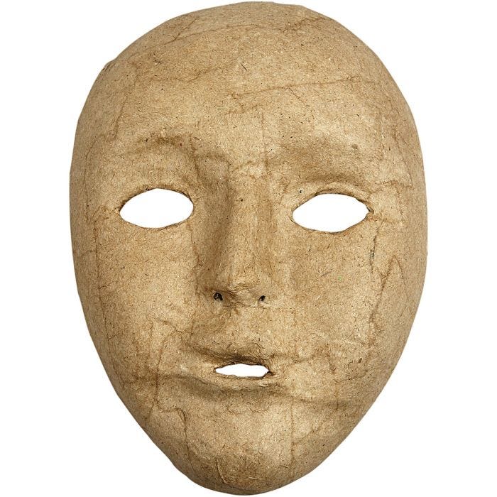 Masque visage , 17,5 cm, 12,5 cm, 1 pièce