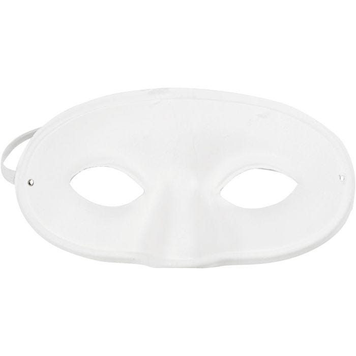 Masque demi-visage, 9,5 cm, 18,5 cm, blanc, 10pièces/ 1 Pq.