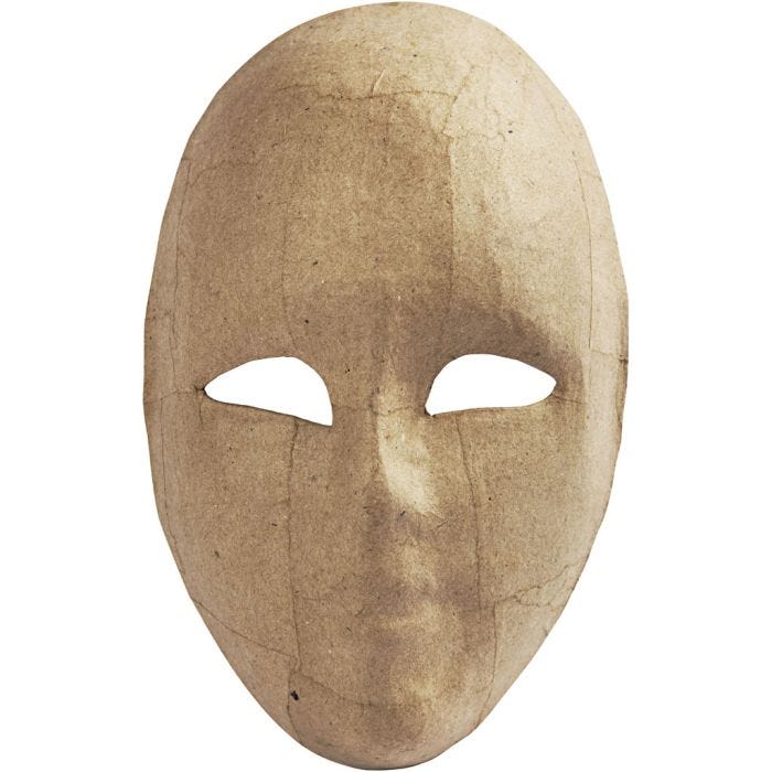 Masque visage , 23 cm, 16 cm, 1 pièce