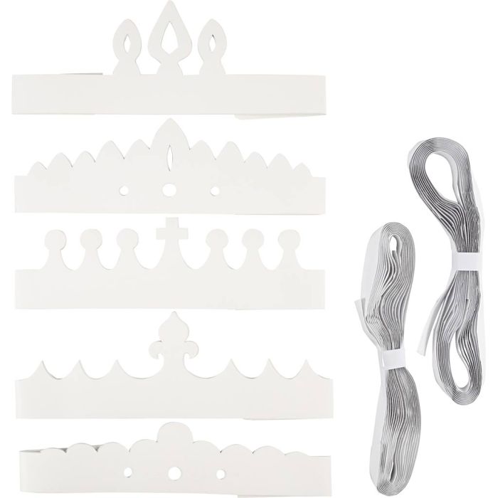 Couronnes, H : 10-16,5 cm, L : 60 cm, blanc, 50 pièces/ 1 Pq.