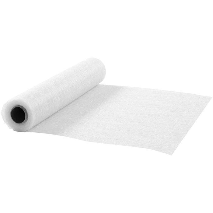 Chemins de table, L : 30 cm, blanc, 10m/ 1 rouleau