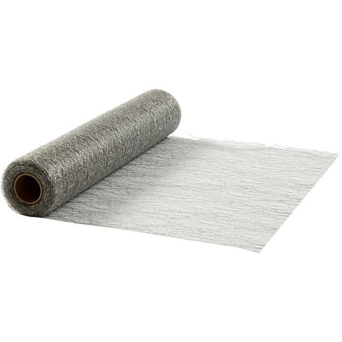 Chemins de table, L : 30 cm, argent, 10m/ 1 rouleau