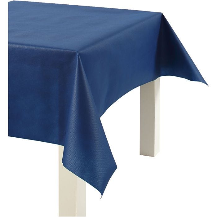 Nappe en Similicuir, L : 125 cm, 70 gr, bleu foncé, 10m/ 1 rouleau