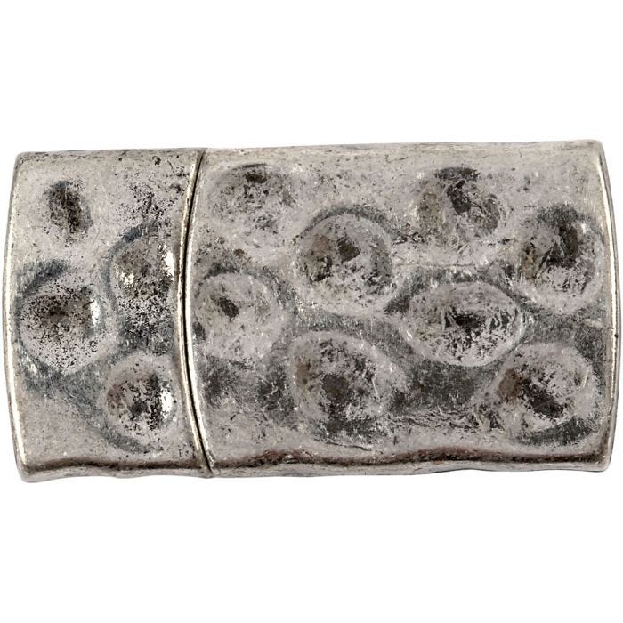 Fermoir magnétique, 7x29 mm, 3x10 mm, argent antique, 1 pièce