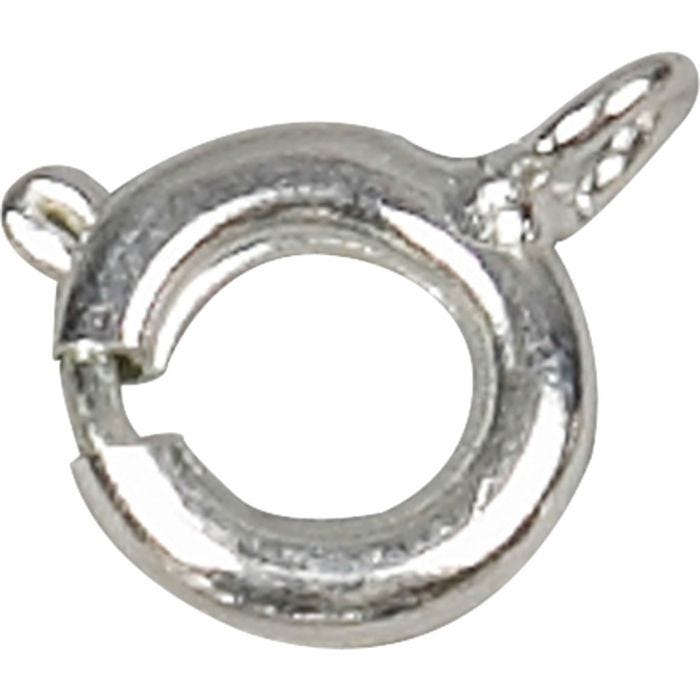 Fermoirs à ressort, d 7 mm, argent, 10 pièces/ 1 Pq.