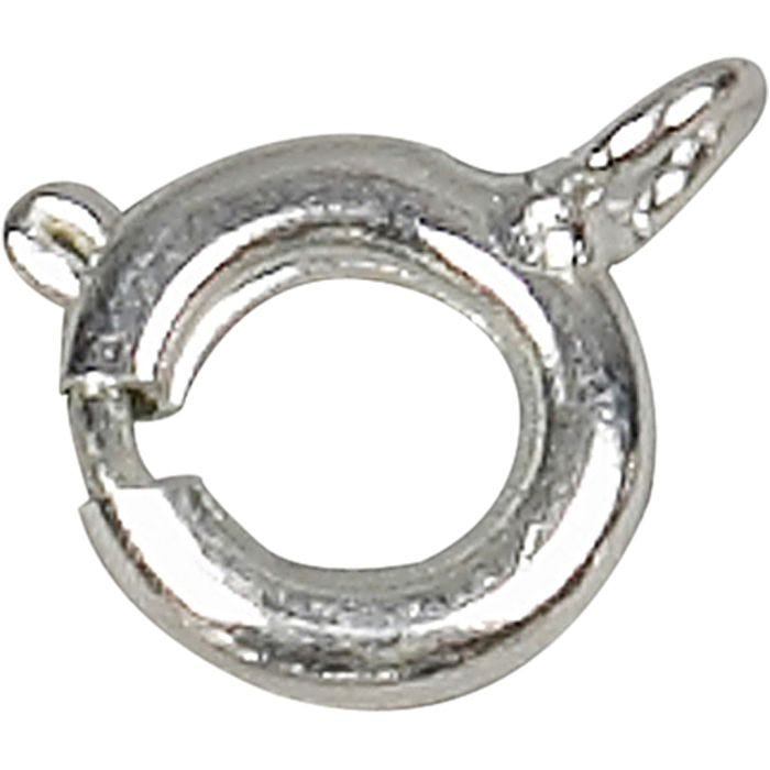 Fermoirs à ressort, 7 mm, argent, 100pièces/ 1 Pq.