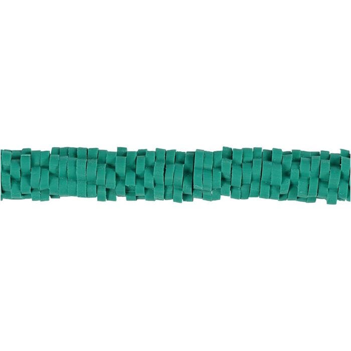 Perles en terre cuite, 5-6 mm, 2 mm, turquoise, 145pièces/ 1 Pq.