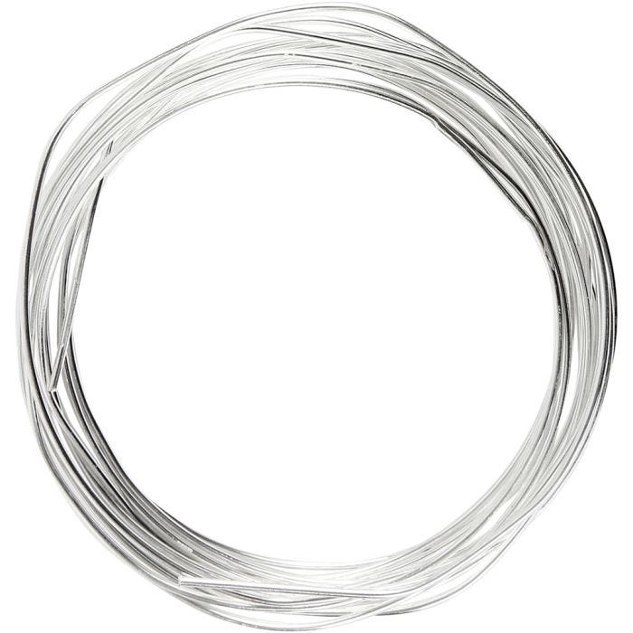 Fil argenté, 1,2 mm, argenté, 3m/ 1 rouleau