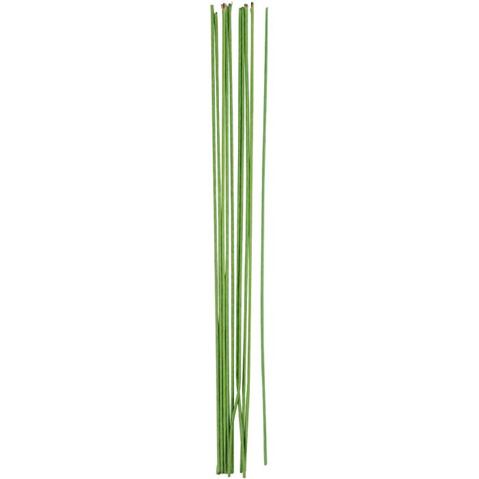 Fil métallique fleuriste, L : 30 cm, d 2 mm, vert, 20 pièces/ 1 Pq.