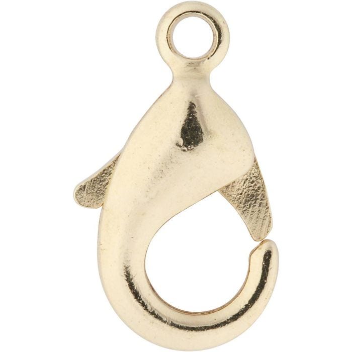 Fermoirs mousquetons, L : 10,1 mm, doré, 100 pièces/ 1 Pq.