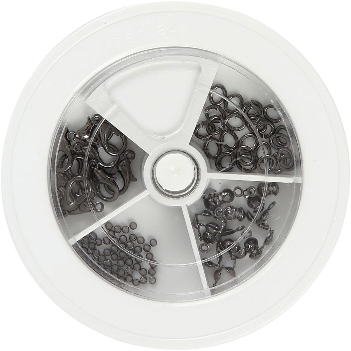 Kit de démarrage pour la fabrication de bijoux, gris foncé métallique, 1 set