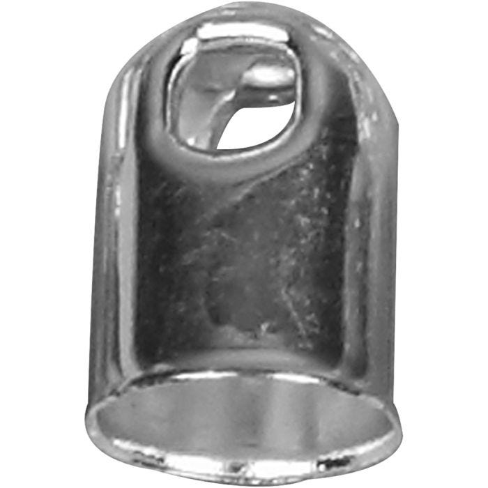 Embouts, 6 mm, argenté, 50pièces/ 1 Pq.