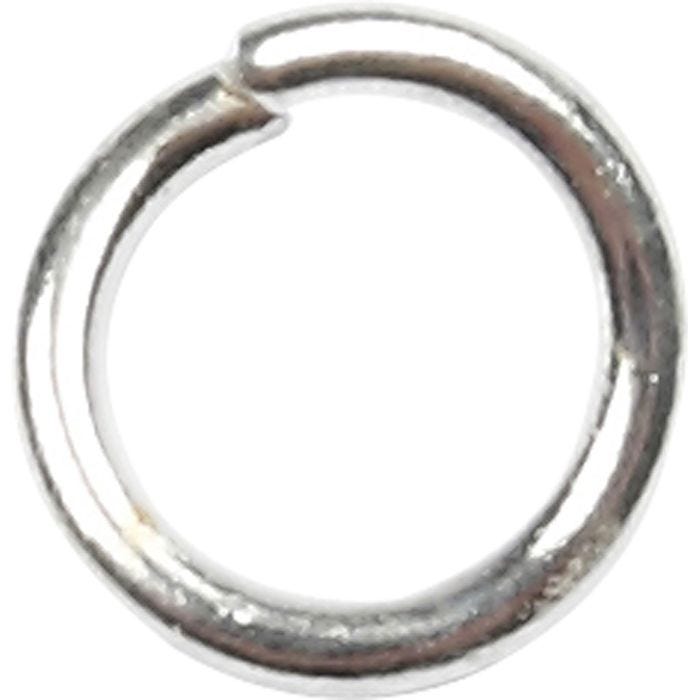 Boucles rondes , dim. 4,4 mm, ép. 0,7 mm, argenté, 500 pièces/ 1 Pq.