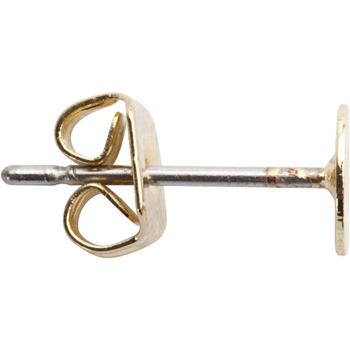 Clous d’oreilles, L : 13 mm, doré, 10 pièces/ 1 Pq.