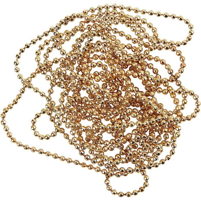 Chaîne de perles, 1,5 mm, doré, 150cm/ 1 rouleau