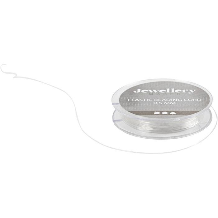 Cordon élastique, ép. 0,5 mm, 10 m/ 1 rouleau