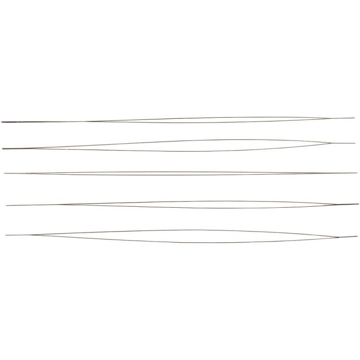 Aiguille à perles, L : 12 cm, ép. 0,25 mm, 5 pièces/ 1 Pq.