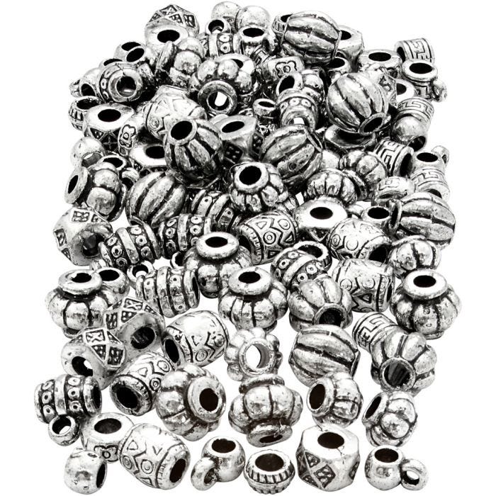 Perles antiques, 7-11 mm, 3 mm, 200gr/ 1 Pq.