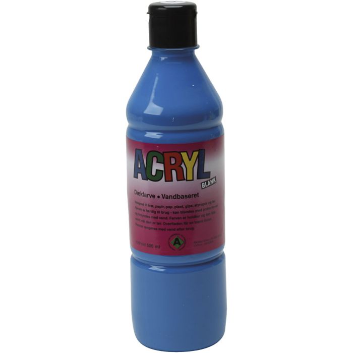 Peinture Acrylique, bleu primaire, 500 ml/ 1 flacon