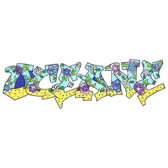 Ecrire un prénom en graffiti