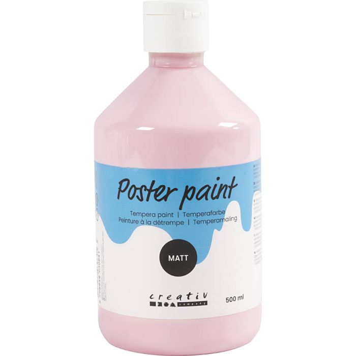 Peinture à la détrempe Mate, rose, 500 ml/ 1 flacon