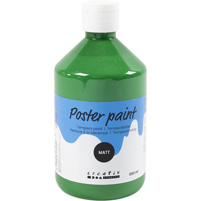 Peinture à la détrempe Mate, vert foncé, 500 ml/ 1 flacon
