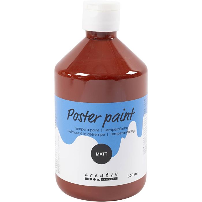 Peinture à la détrempe Mate, brun, 500 ml/ 1 flacon