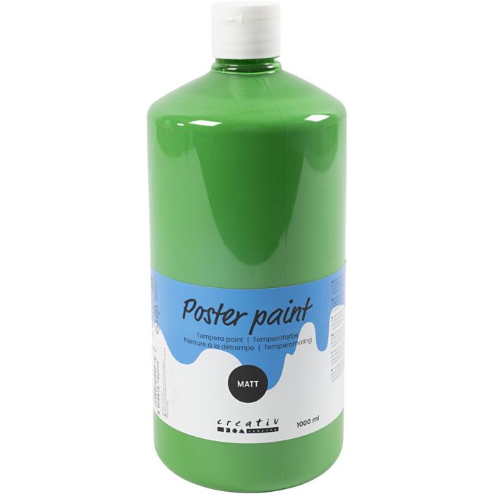 Peinture à la détrempe Mate, vert, 1000 ml/ 1 flacon
