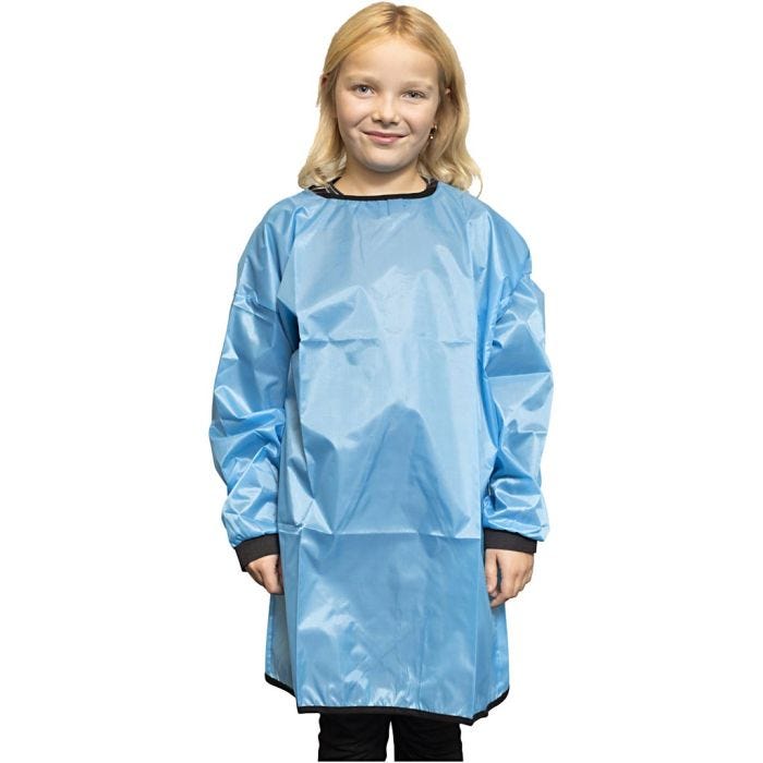 Tablier d’artiste, 75 cm, 7-12 ans, turquoise, 1 pièce