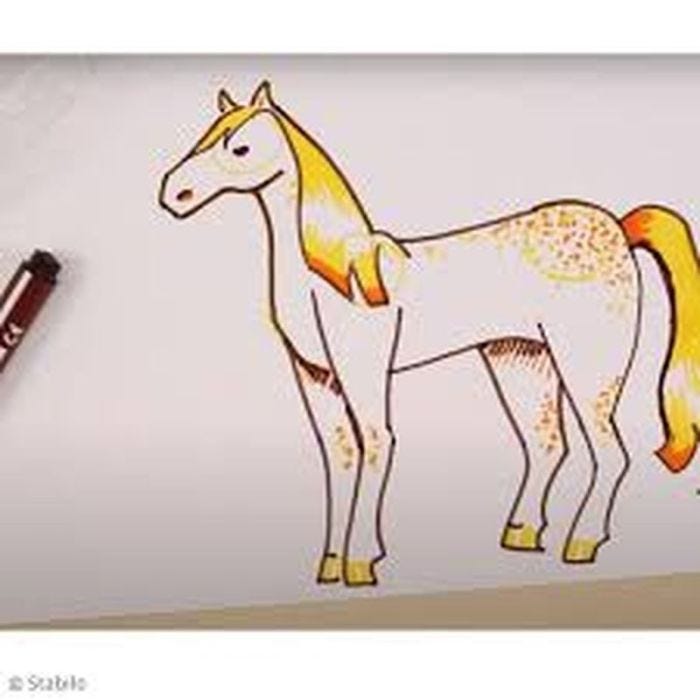 Apprendre un dessiner un cheval