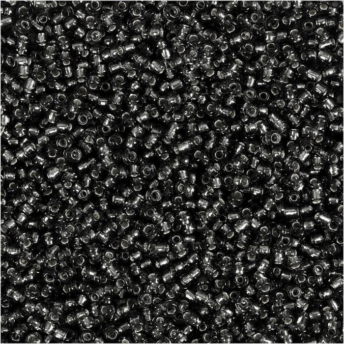 Perles de rocaille, 1,7 mm, 15/0, 0,5-0,8 mm, Gris vert, 500gr/ 1 sac