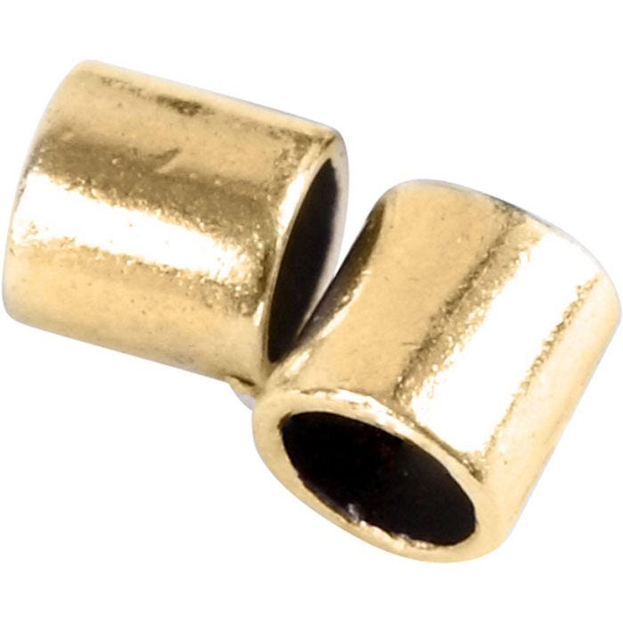 Tubes à pincer, 2x2 mm, 1,4 mm, doré, 80pièces/ 1 Pq.