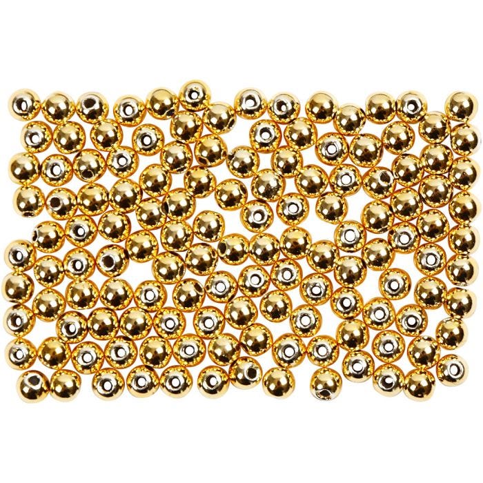 Perles de cire, d 2,7 mm, diamètre intérieur 0,7 mm, or, 150pièces/ 1 Pq.