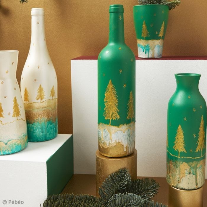 DIY : Vase avec une bouteille en verre pour Noël 