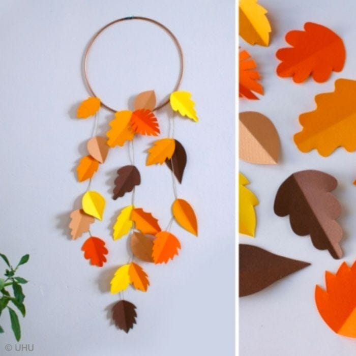 DIY : Comment fabriquer une suspension avec des feuilles d'automne en papier?