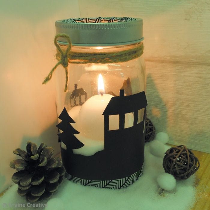 Tuto : Comment réaliser un photophore de Noël avec un bocal?