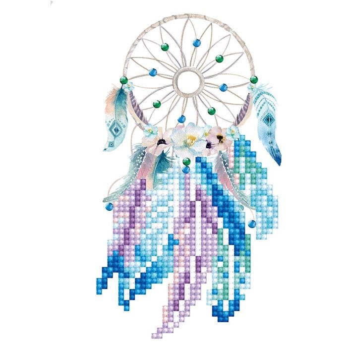 Diamond Dotz, Capteur de rêves, 12,6x17,7 cm, 13,6x18,6 cm, 1 Pq.