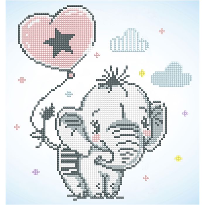 Diamond Dotz, Gentilles trompes, dim. 28x35,5 cm, 1 Pq.