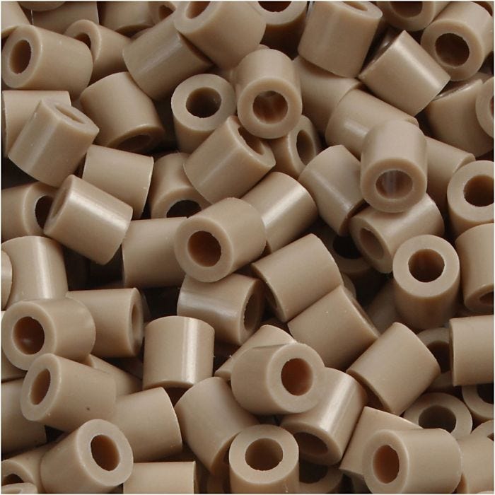 Perles à repasser, 5x5 mm, 2,5 mm, medium, beige (32248), 6000pièces/ 1 Pq.