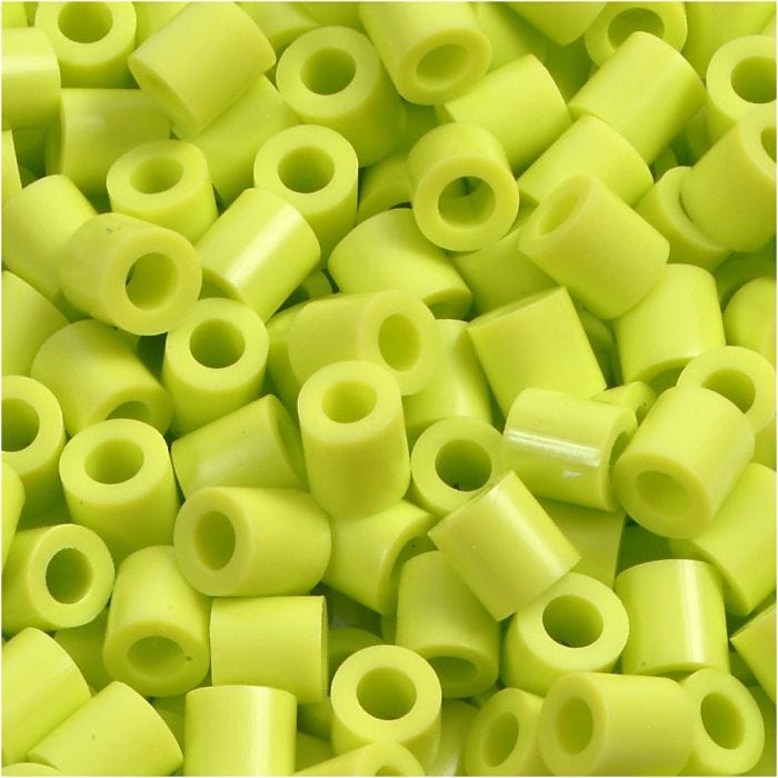 Perles à repasser, 5x5 mm, 2,5 mm, medium, vert citron (32241), 6000pièces/ 1 Pq.