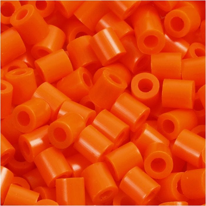 Perles à repasser, 5x5 mm, 2,5 mm, medium, orange transparent (32233), 1100pièces/ 1 Pq.