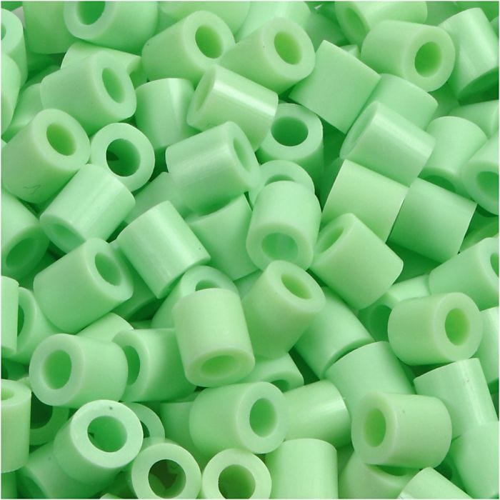Perles à repasser, 5x5 mm, 2,5 mm, medium, vert pastel (32252), 1100pièces/ 1 Pq.