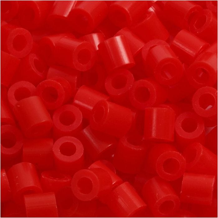 Perles à repasser, 5x5 mm, 2,5 mm, medium, rouge clair (32225), 1100pièces/ 1 Pq.