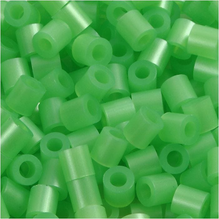 Perles à repasser, 5x5 mm, 2,5 mm, medium, vert nacre (32240), 1100pièces/ 1 Pq.