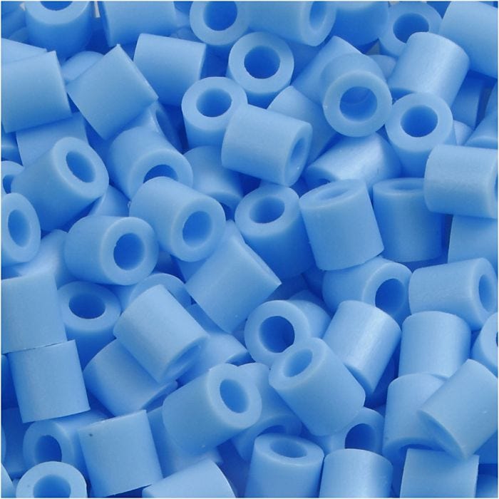 Perles à repasser, 5x5 mm, 2,5 mm, medium, bleu pastel (32224), 1100pièces/ 1 Pq.